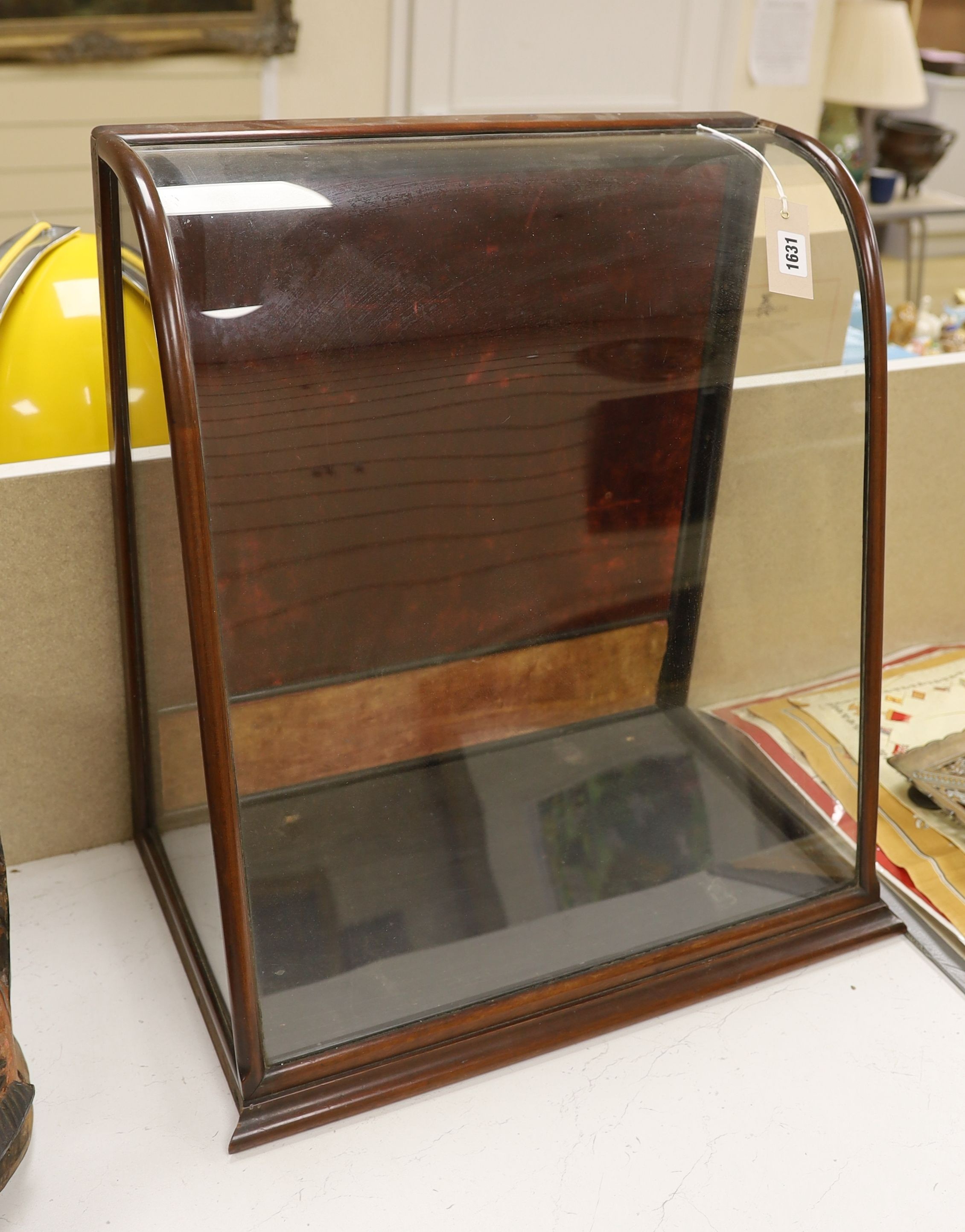 A Victorian mahogany framed retailer's display cabinet